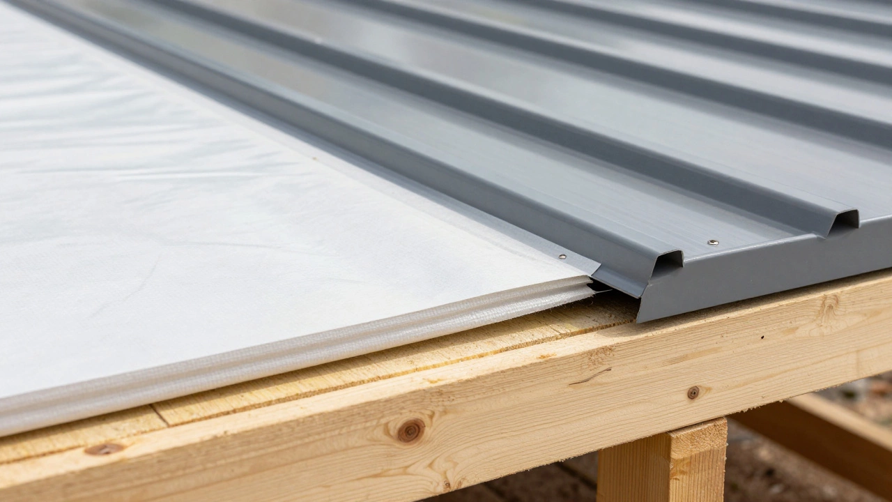 Правильный многослойный пирог крыши с гидроизоляционной мембраной и профнастилом