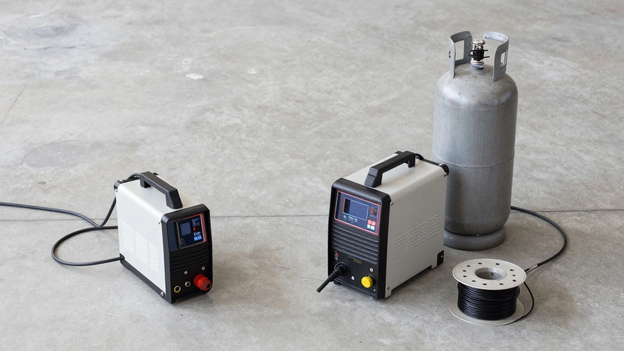 Сравнение простого аппарата ММА и полуавтомата с газовым баллоном