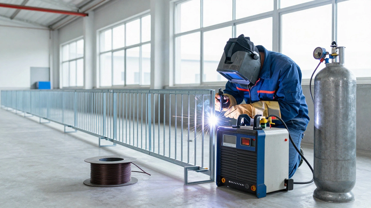 Сварка забора из профтруб полуавтоматом с использованием газового баллона